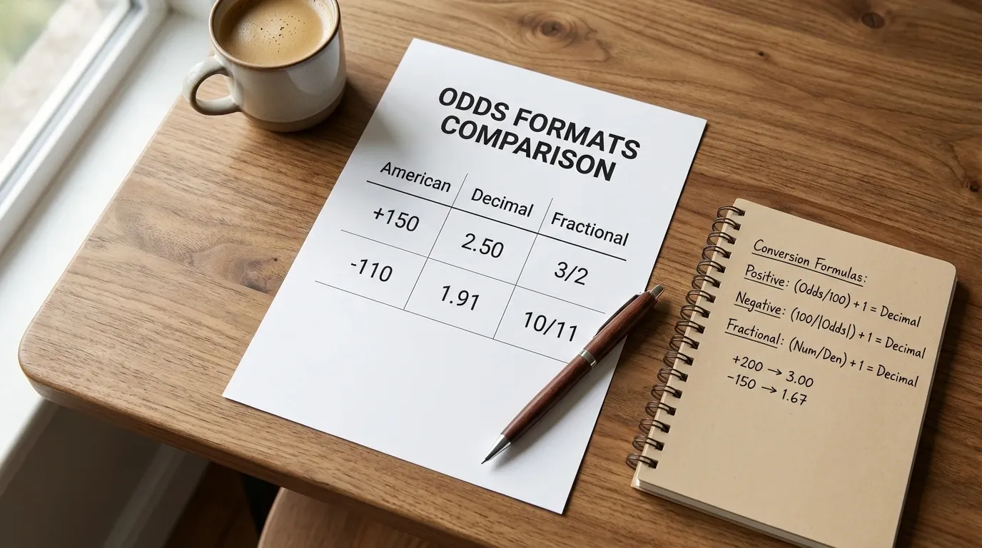 Comparación de formatos de cuotas en apuestas NFL: americano, decimal y fraccional